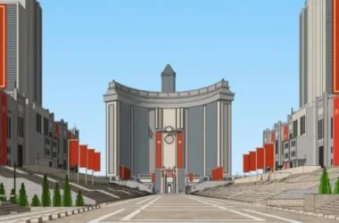 Modern High-Rise Office SketchUp Model Inspired by The Hunger Games Scene-BIM WORLD