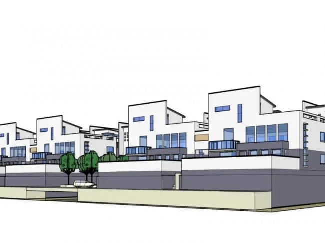 Sketchup Villa Model | Multi row Villa, Modern Chinese Style