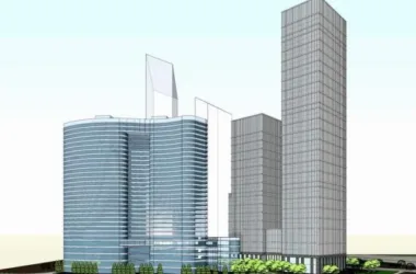 Modern High-Rise Office Building Model in SketchUp-BIM WORLD