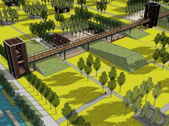 Sketchup Landscape Model | Street Landscape, Park Landscape, Modern Style