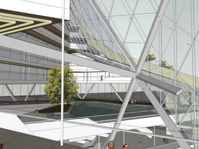 Modern Multi-Story Office Building Model in SketchUp
