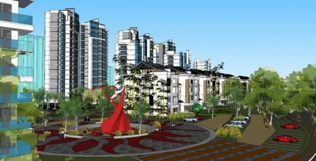 Sketchup Residential Model | High rise residential community, garden villa, modern style