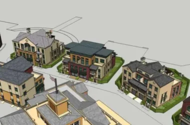 SketchUp Business Model: Multi-Story Classical Commercial Street Design-BIM WORLD