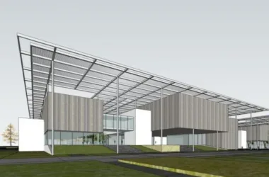 Modern Multi-Story Cultural Venue in SketchUp Model-BIM WORLD