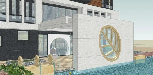 Sketchup Business Model | Multi story Private Clubhouse, Commercial Building, Modern Style
