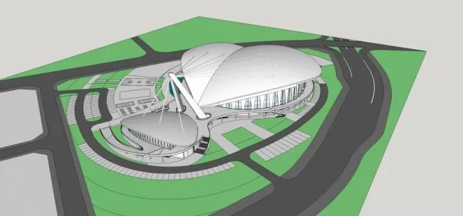 Sketchup Cultural Model | Multi story Cinema, Modern Style, Alien, Sports Viewing, Cultural Architecture