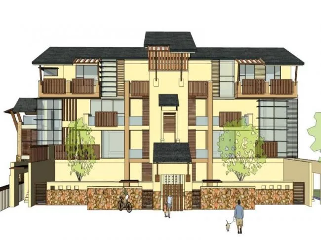 Sketchup Villa Model | Solo Villa, European Style