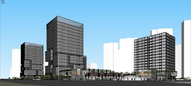 Sketchup Complex Model | High rise Commercial Complex, Office Building, Modern Style