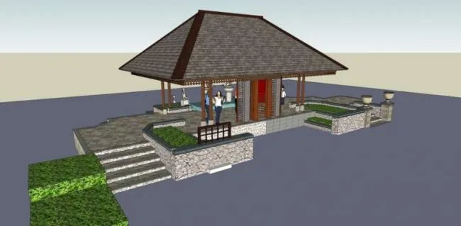 Sketchup Sketch Model | Pavilion, Classical Style, Sketch
