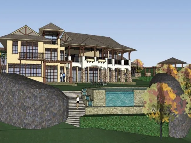 Sketchup Villa Model | Stacked Villa, Southeast Asian Style