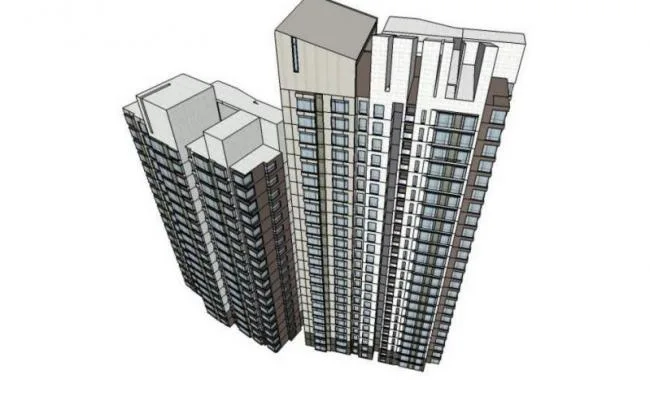 Sketchup Residential Model | High rise Residential Buildings, Modern Style