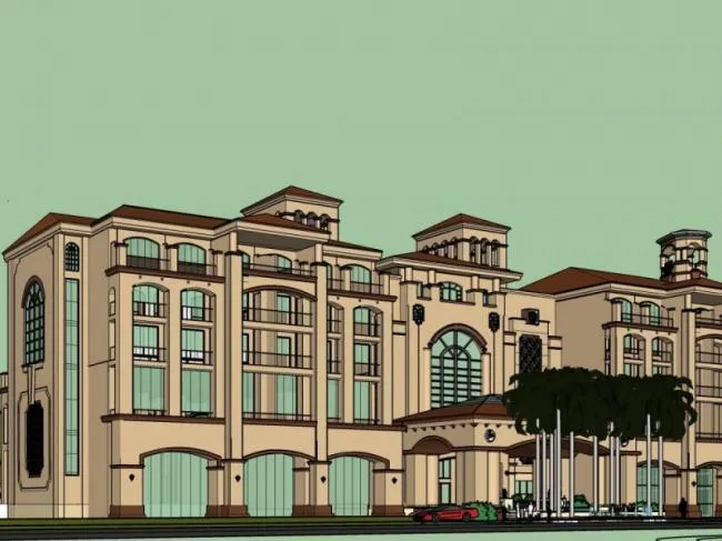 Sketchup Hotel Model | Multi story Hotel, Spanish Style