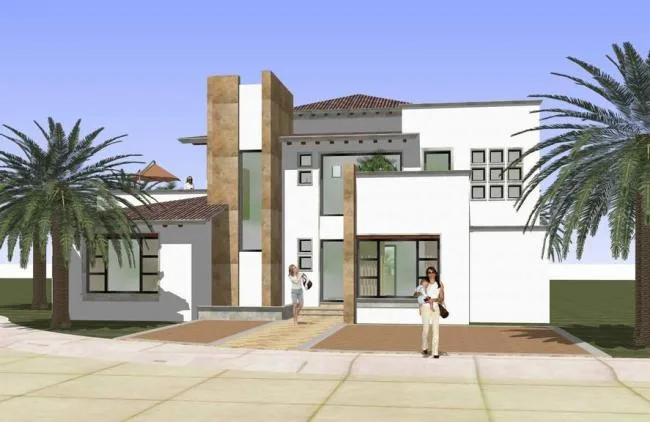 Solo Spanish Mediterranean Villa Model in SketchUp | Classic Design