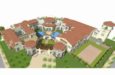 SketchUp Business Model: Multi-Story Clubhouse in Classical and Spanish Styles for Commercial Use-BIM WORLD