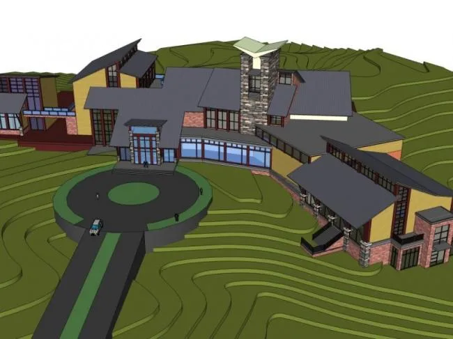 Sketchup Business Model | Clubhouse, Modern Style