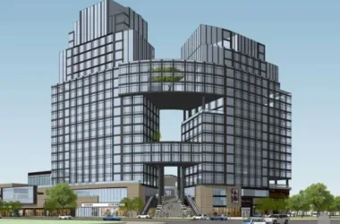 SketchUp Office Model | Modern High-Rise Commercial Building with Multi-Story Design-BIM WORLD