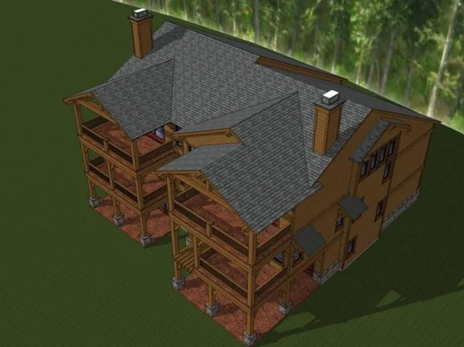Modern Twin Villa SketchUp Model