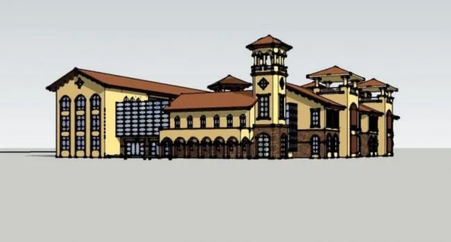 Sketchup Hotel Model | Multi story Hotel, Classical Style