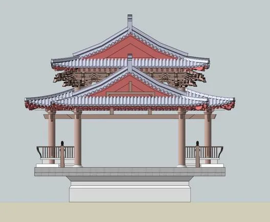Sketchup Ancient Architecture Model | Multi story Covered Bridge, Chinese Style, Ancient Architecture