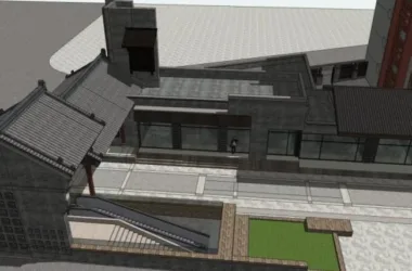 SketchUp Business Model: Designing a Modern Multi-Story Commercial Building in Chinese Style-BIM WORLD