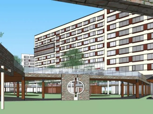 Sketchup Hospital Model | Multi story Welfare Home, Medical Building, Modern Style
