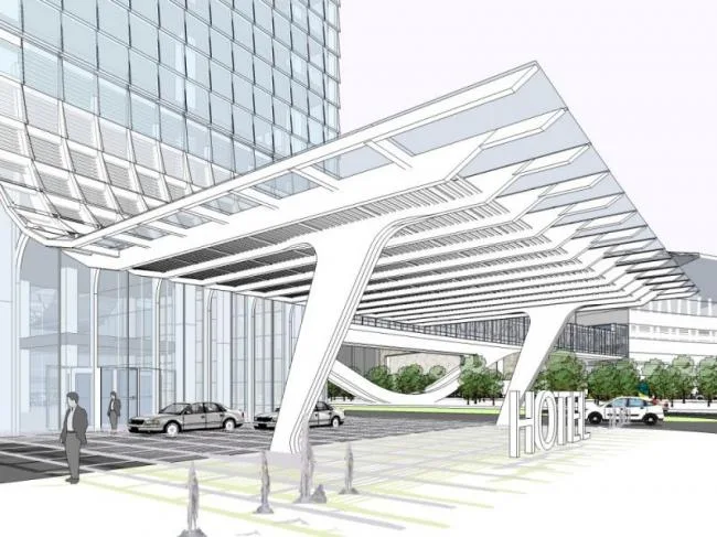 Sketchup Cultural Model | High rise Convention and Exhibition Center, Cultural Architecture, Modern Style