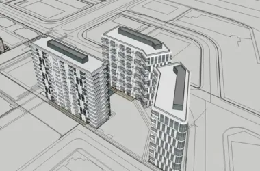 Modern High-Rise Apartment-Style Office Building in SketchUp-BIM WORLD