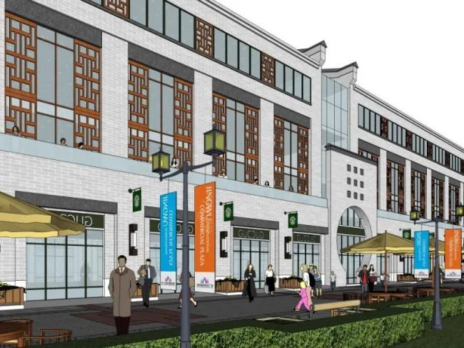SketchUp Business Model: Multi-Story Modern Chinese Style Business Center