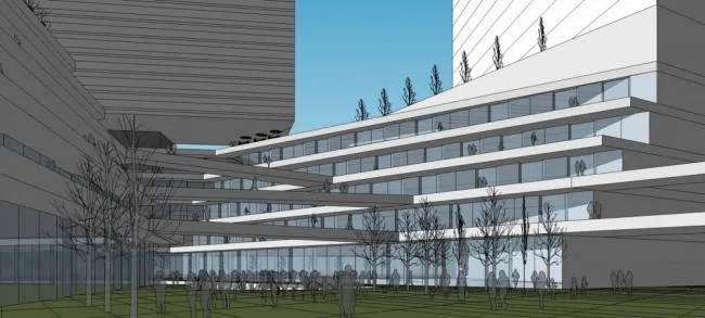 Sketchup Complex Model | Shenzhen Xiasha Jingji Project, super high-rise office building, hotel, residential, shopping mall, commercial complex, modern style