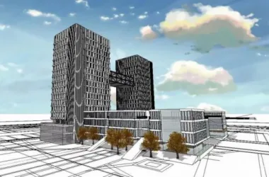 Modern Multi-Story Office and Government Building SketchUp Model-BIM WORLD