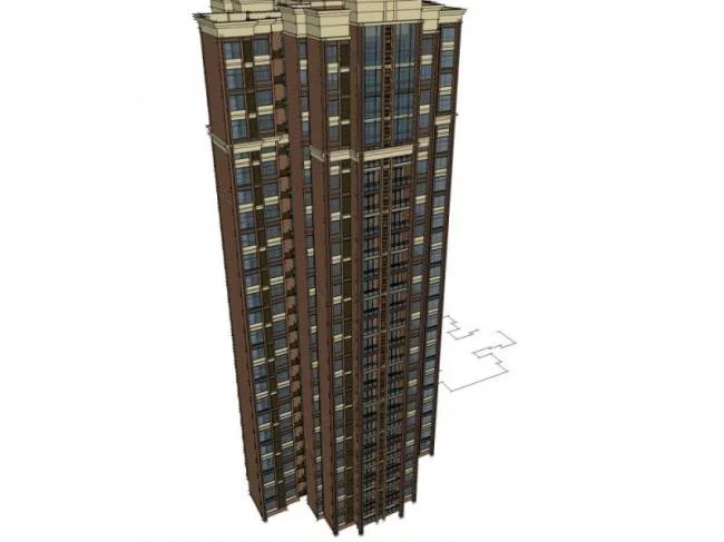 Sketchup Residential Model | High rise Residential Buildings, Classical Style