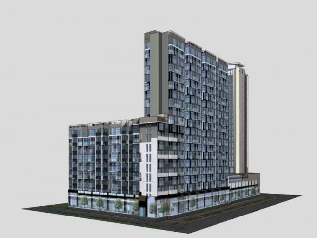 Sketchup Hotel Model | High rise Hotel, Modern Style