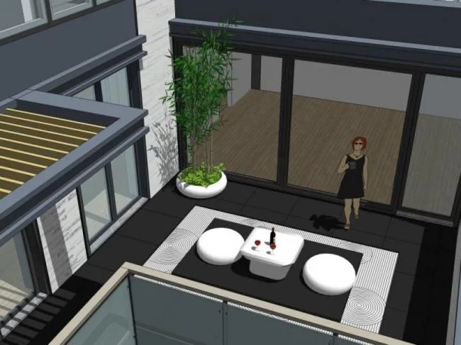 Sketchup Landscape Model | Villa Courtyard Landscape, New Chinese Style