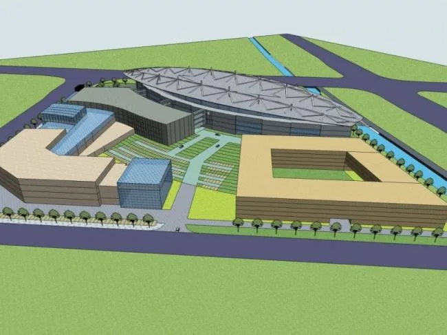Sketchup Business Model | Multi story commercial building, modern style