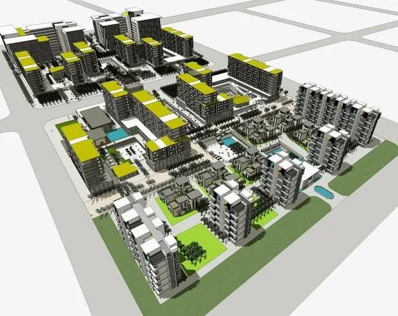 Sketchup Residential Model | Multi story Residential, High rise Residential, Modern Style