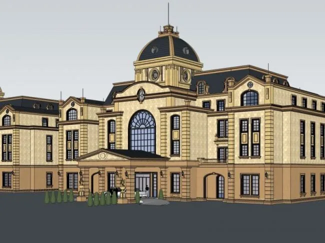 Sketchup Business Model | Multi story Club, European Classical Style