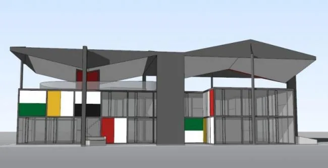 Sketchup Villa Model | Solo Villa, Corbusier, Modern Style