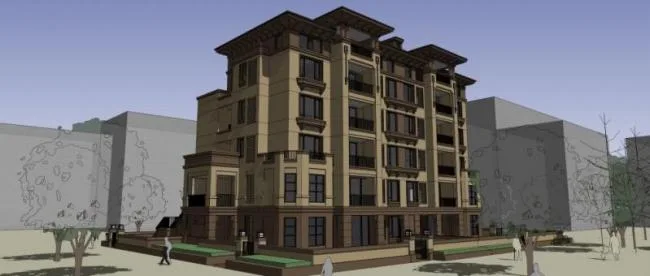 Sketchup Residential Model | Multi story Residence, Garden House, Residential Building, Classical Style