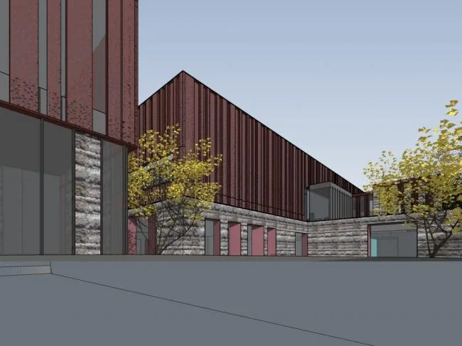 Sketchup Business Model | Multi story Commercial Sales Office, Modern Style