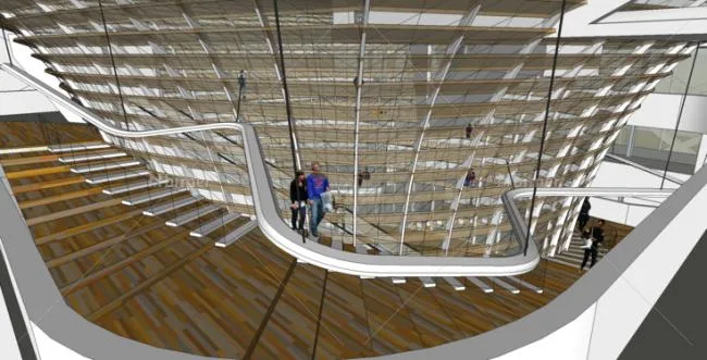 Sketchup Cultural Model | Library, Cultural Architecture, Modern Style