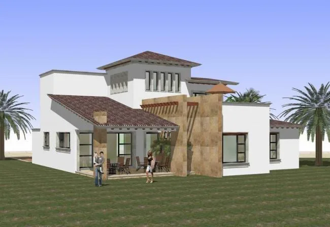 Sketchup Villa Model | Solo Villa, Spanish, Mediterranean Style, Classical