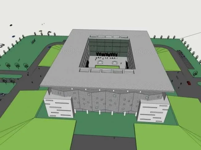 Sketchup School Model | Multi story School Teaching Building, Campus Educational Architecture, Modern Style