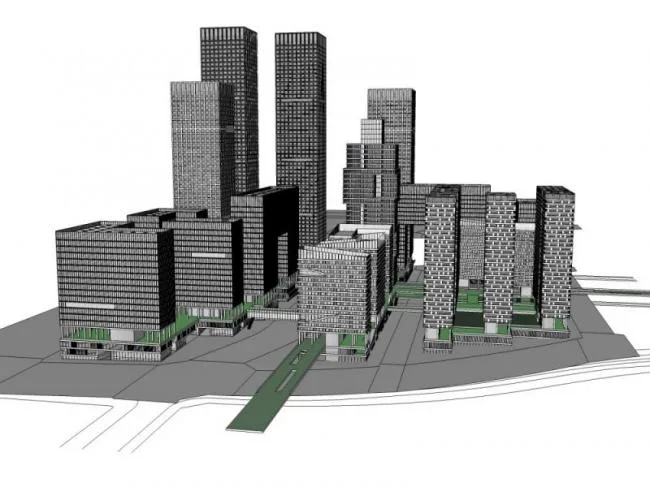 Sketchup Complex Model | Super High rise Urban Complex, Residential, Office, Modern Style