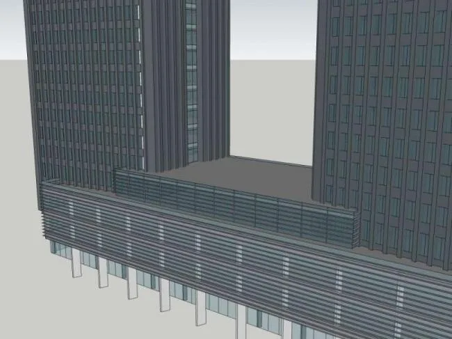 Sketchup Office Model | High rise Office Building, Classical Style