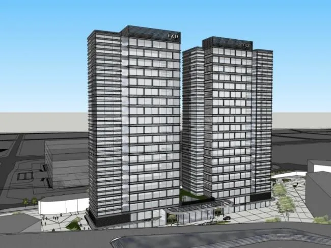 Sketchup Complex Model | Multi Story Commercial Complex, Modern Style
