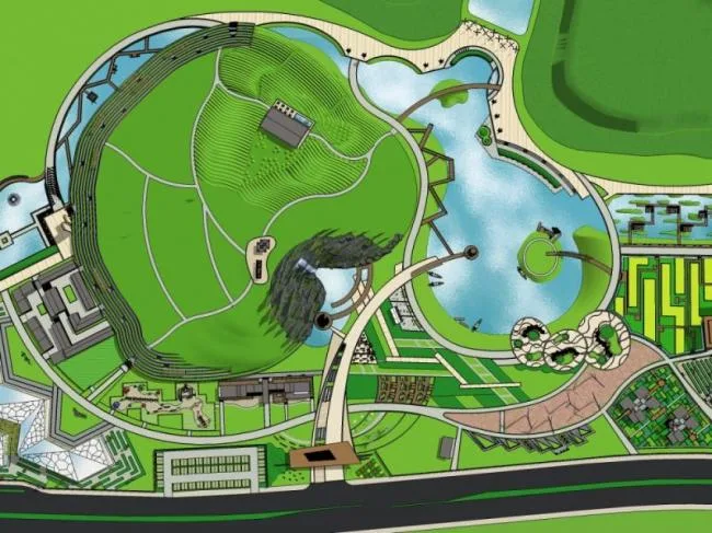 Sketchup Planning Model | Park Planning, Modern Style