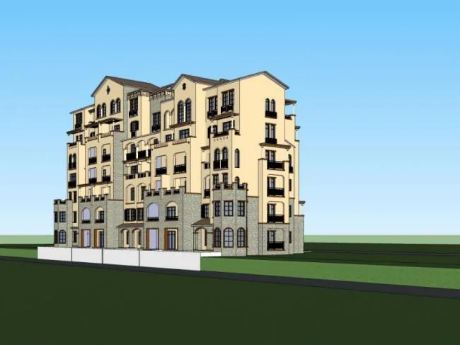 Sketchup Residential Model | Multi story Residence, Residential Building, Classical Style, European Style