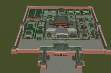 SketchUp Model of a Multi-Story Chinese Palace | Ancient Architectural Design-BIM WORLD