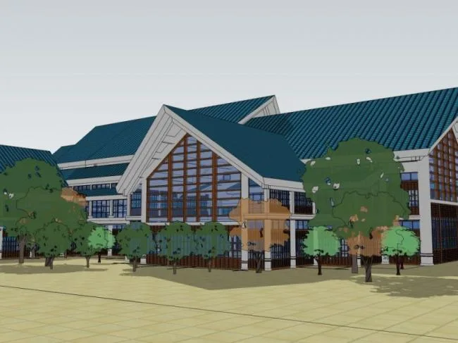 Sketchup Hotel Model | Multi story Hotel, Modern Chinese Style
