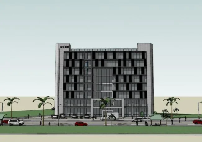 Sketchup Office Model | Multi story Office Building, Modern Style
